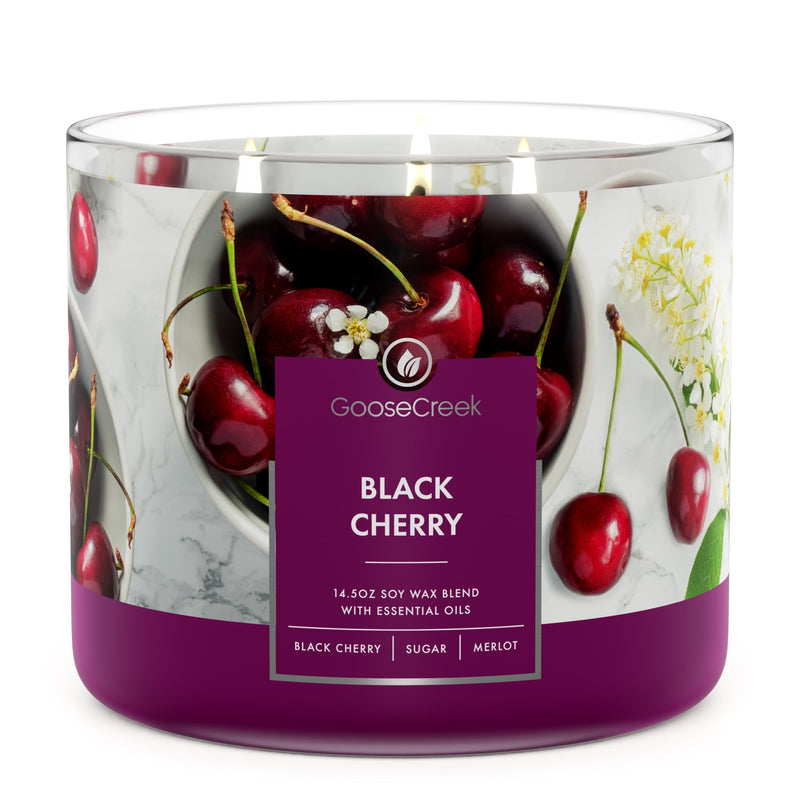 Black Cherry 3-Wick Candle Drop 7-0138
